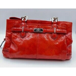 Coach Chelsea Jayden Red Patent Leather Satchel Shoulder Handbag J1173